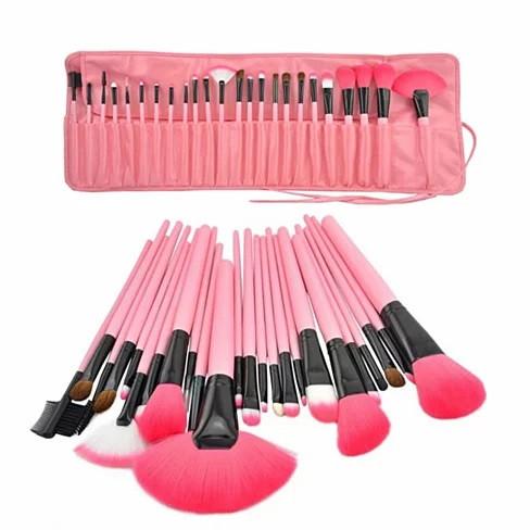 Set 24 Pennelli Trucco Professionali | Kit Completo Makeup