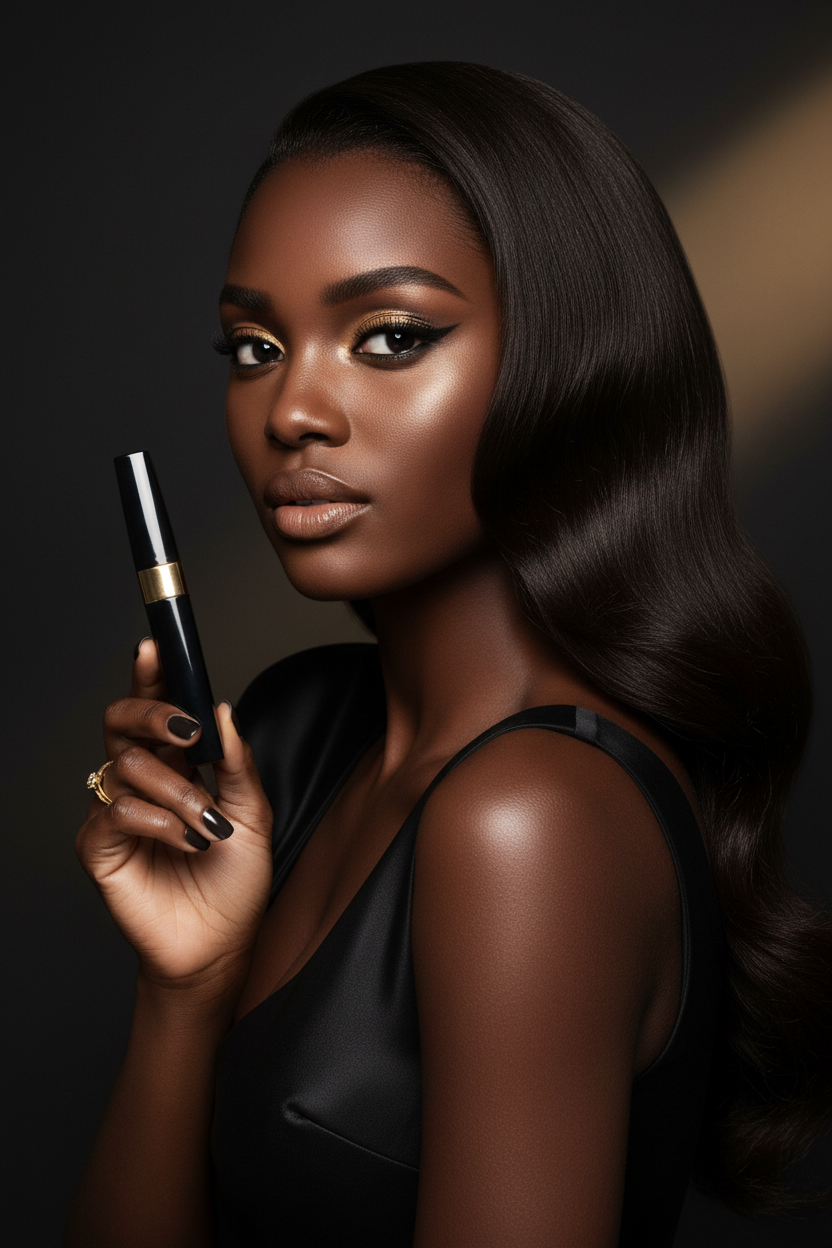 Modella con Mascara Chanel Inimitable